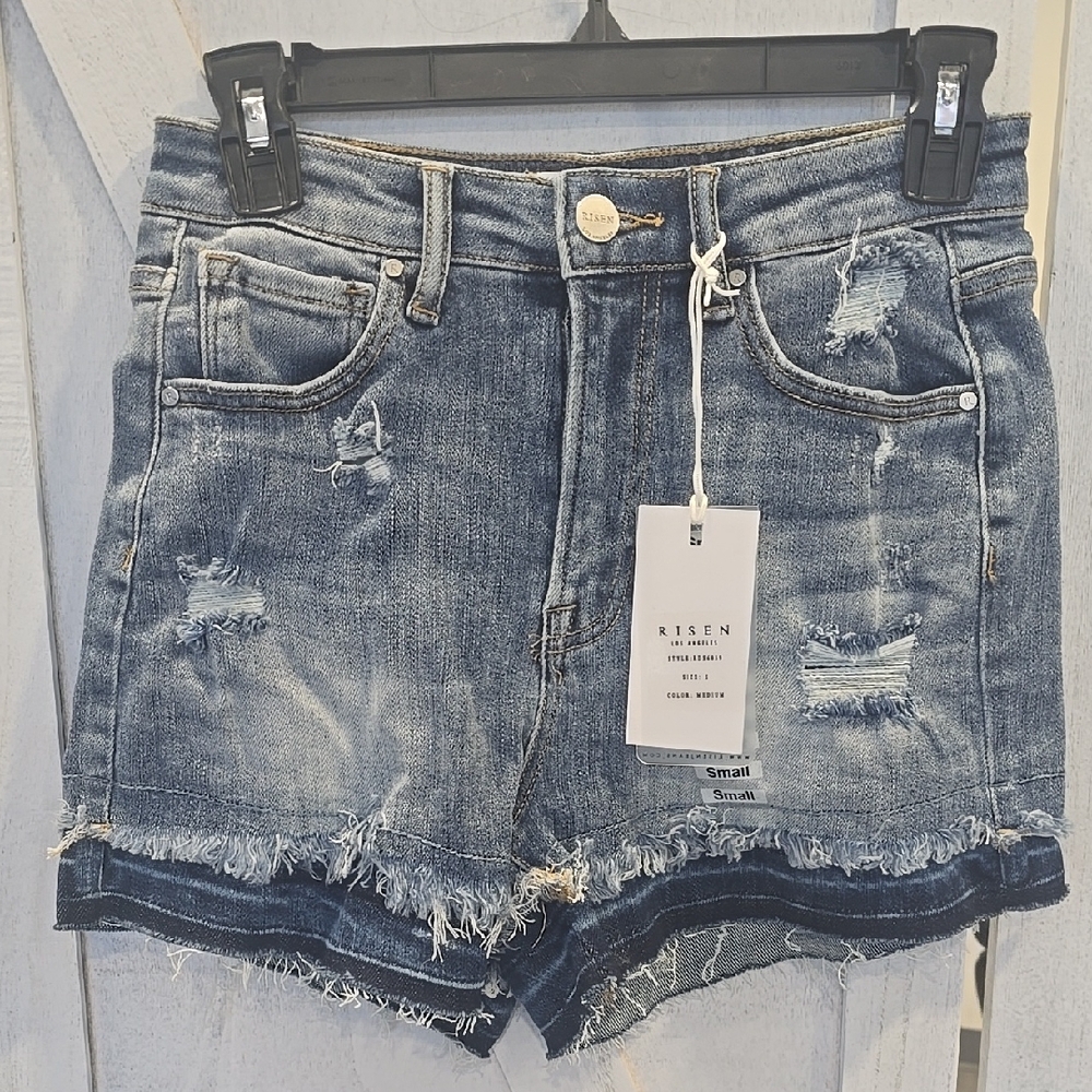 Risen Distressed Denim Shorts